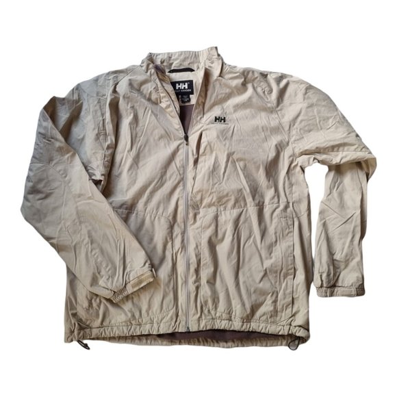 Helly Hansen Men's Size Large Beige Soft Shell Fleece Lined Full Zip Jacket - Picture 3 of 8